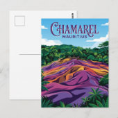 Zeven gekleurde aarde Mauritius Briefkaart (Voorkant / Achterkant)