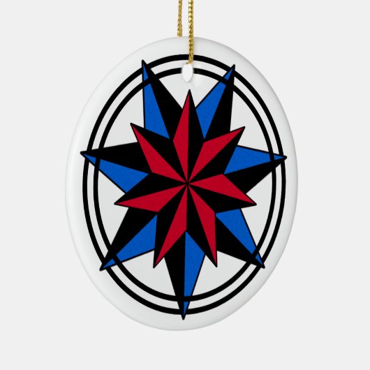 Zeven gekleurde Star-versiering Keramisch Ornament (Rechts)