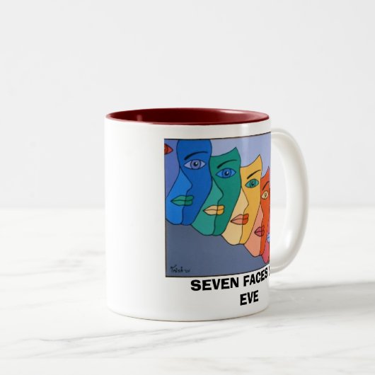 ZEVEN GEZIEN VAN EVE TWEEKLEURIGE KOFFIEMOK (Voorkant rechts)