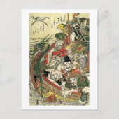 Zeven goden van Good Fortune Hokusai Fine Art Briefkaart (Voorkant)
