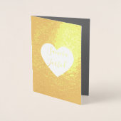 Zeven Gray en Gouden Hart Rsvp en Trouwkaart Folie Kaarten (Voorkant)