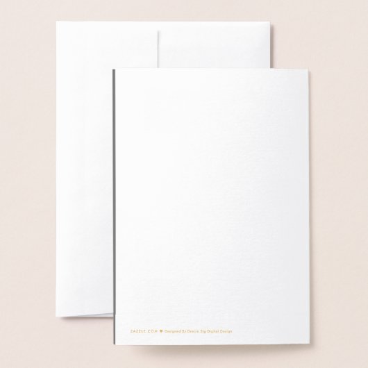 Zeven Gray en Gouden Hart Rsvp en Trouwkaart Folie Kaarten (Met envelop)