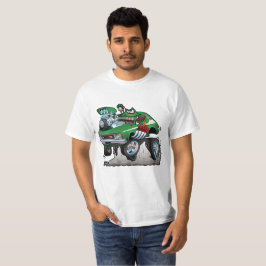 Zeven groene warme weg Funny Car Cartoon T-shirt