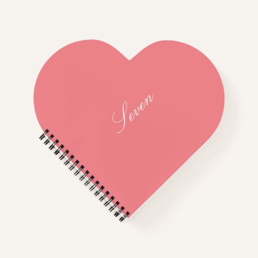 "Zeven" Heart Shaped Notebook Notitieboek (Voorkant)
