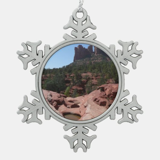 Zeven heilige pools in Sedona Arizona Tin Sneeuwvlok Ornament (Voorkant)