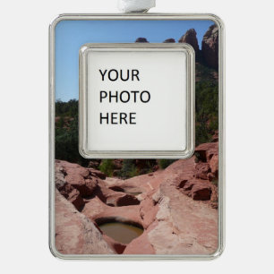 Zeven heilige pools in Sedona Arizona Verzilverd Omlijst Ornament