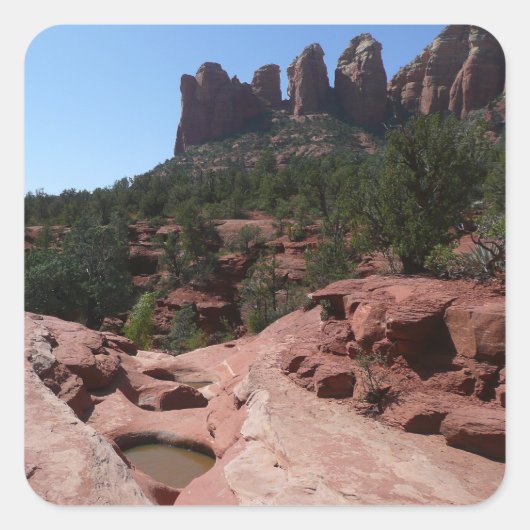 Zeven heilige pools in Sedona Arizona Vierkante Sticker (Voorkant)