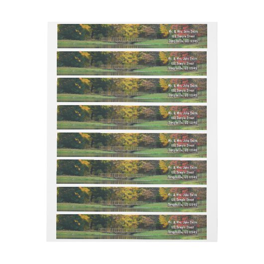 Zeven Herfst Bridge II Autumn Landschap (Vel)