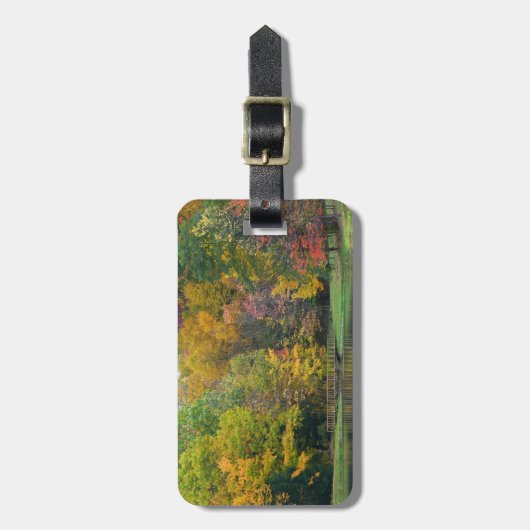 Zeven Herfst Bridge II Autumn Landschap Bagagelabel (Voorkant verticaal)