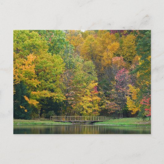 Zeven Herfst Bridge II Autumn Landschap Briefkaart (Voorkant)