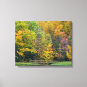 Zeven Herfst Bridge II Autumn Landschap Canvas Afdruk (Voorkant)