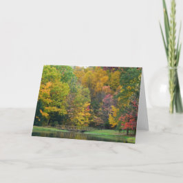 Zeven Herfst Bridge II Autumn Landschap Kaart