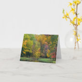 Zeven Herfst Bridge II Autumn Landschap Kaart (Gele Bloem)