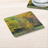 Zeven Herfst Bridge II Autumn Landschap Kartonnen Onderzetters (Schuin)