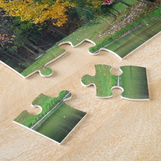 Zeven Herfst Bridge II Autumn Landschap Legpuzzel (Zijkant)