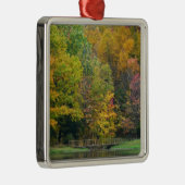 Zeven Herfst Bridge II Autumn Landschap Metalen Ornament (Rechts)