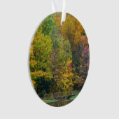 Zeven Herfst Bridge II Autumn Landschap Ornament (voorkant)