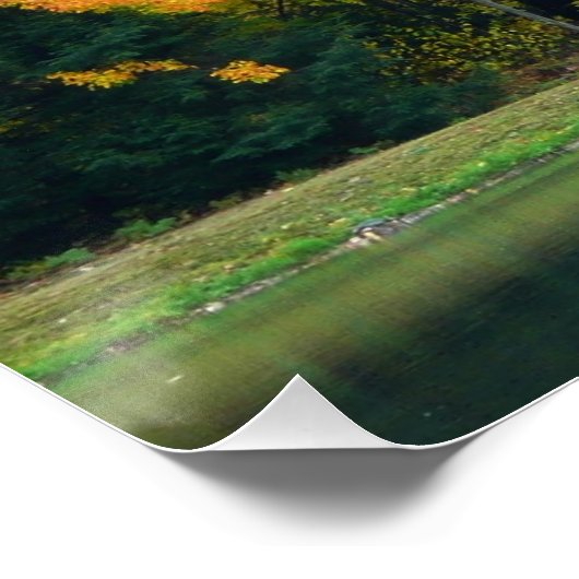 Zeven Herfst Bridge II Autumn Landschap Perfect Poster (Hoek)