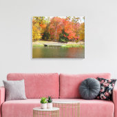 Zeven Herfst Bridge III Autumn Landschap Canvas Afdruk (Insitu (Woonkamer))