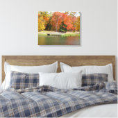 Zeven Herfst Bridge III Autumn Landschap Canvas Afdruk (Insitu (Slaapkamer))