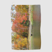 Zeven Herfst Bridge III Autumn Landschap Golfhanddoek (Voorkant)