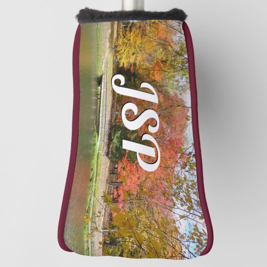 Zeven Herfst Bridge III Autumn Landschap Golfheadcover (Draai 90)