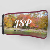 Zeven Herfst Bridge III Autumn Landschap Golfheadcover (Voorkant)