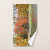 Zeven Herfst Bridge III Autumn Landschap Handdoek (Handdoek)