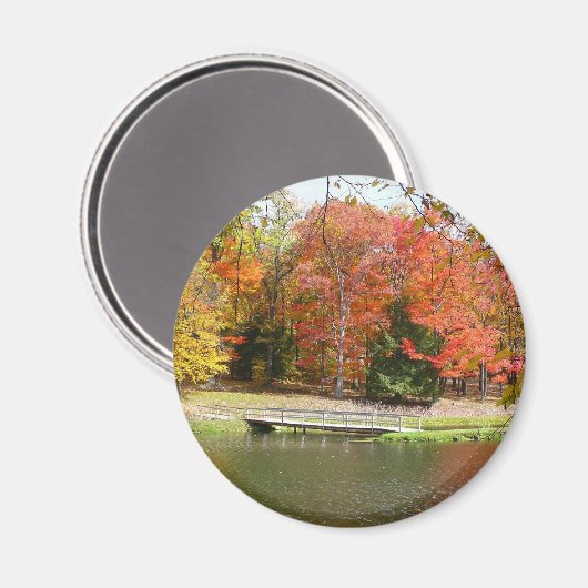 Zeven Herfst Bridge III Autumn Landschap Magneet (Voorkant / Achterkant)