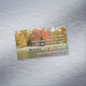 Zeven Herfst Bridge III Autumn Landschap Magnetisch Visitekaartje (Voorbeeld)