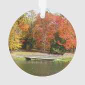 Zeven Herfst Bridge III Autumn Landschap Ornament (achterkant)