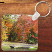 Zeven Herfst Bridge III Autumn Landschap Sleutelhanger (Achterkant)
