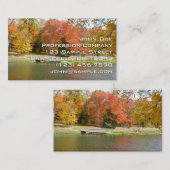 Zeven Herfst Bridge III Autumn Landschap Visitekaartje (Voorkant / Achterkant)