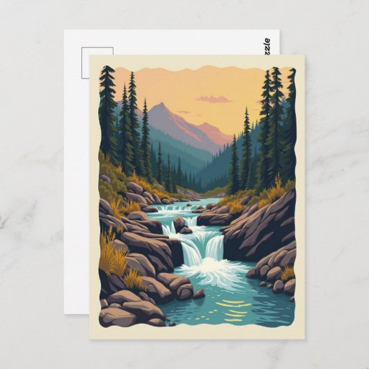 Zeven Herfsten Colorado Retro Briefkaart (Voorkant / Achterkant)