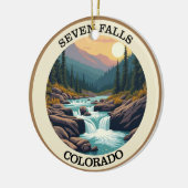 Zeven Herfsten Colorado Retro Keramisch Ornament (Links)