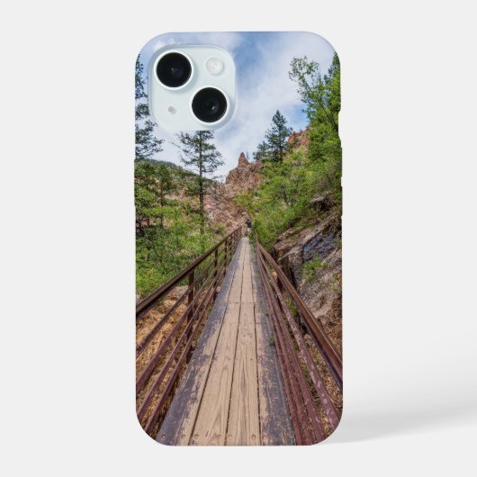 Zeven Herfsten Walkway Bridge iPhone Case iPhone 15 Case (Achterkant)