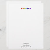 Zeven horizontale Chakras Briefhoofd Sjabloon (Voorkant / Achterkant)