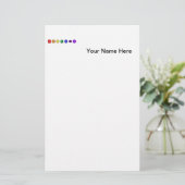 Zeven horizontale Chakras Briefpapier (Staand voorkant)