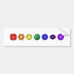 Zeven horizontale Chakras Bumpersticker