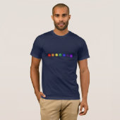 Zeven horizontale Chakras T-shirt (Voorkant volledig)