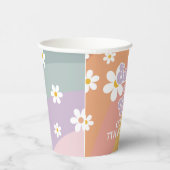Zeven is een Vibe Retro Rainbow Paper Cups Papieren Bekers (Rechts)