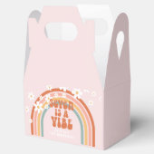 Zeven is een Vibe Retro regenboog 7e verjaardag Bedankdoosjes (Geopend)