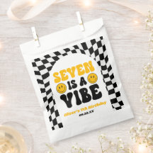 Zeven Is Een Vibe Retro Zevende 7e Verjaardagsfees
