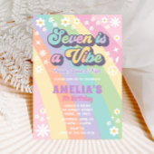 Zeven is een vibe verjaardagsuitnodiging kaart