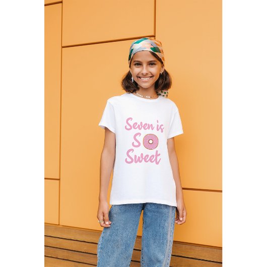 Zeven is zo lief, persoonlijk op de zevende verjaa t-shirt