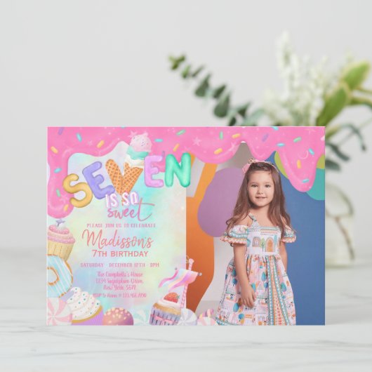 zeven is zo zoet kaart (Staand voorkant)