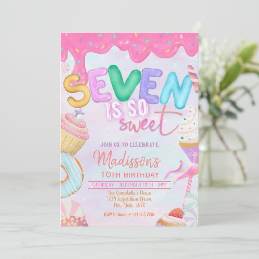 zeven is zo'n mooie uitnodiging (Staand voorkant)