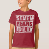Zeven jaar oud - Happy 7th Birthday T Shirt (Voorkant)