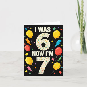 Zeven jaar oude verjaardag 7 jaar oud voor kindere kaart