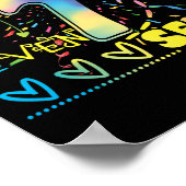 Zeven jaar oude zevende verjaardag poster (Hoek)